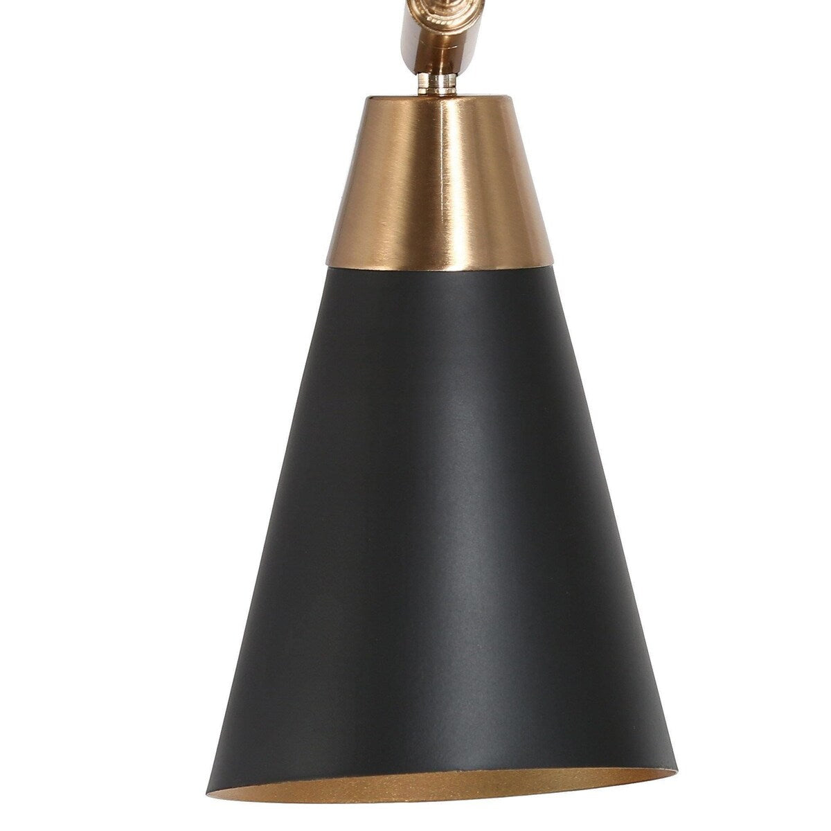 Modern 3-Light Metal Black Gold Chandeliers Semi-Flush Ceiling Light for Kitchen - 22"Dia x 14.5"H