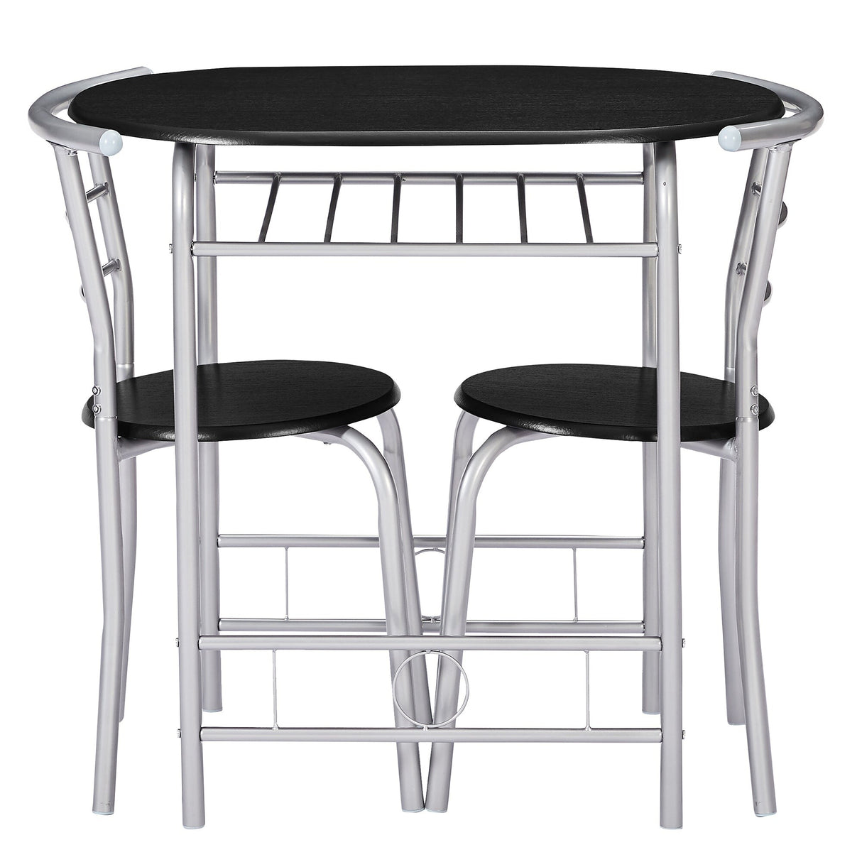 Modern 3 Piece Dining Set with Wood Oval Table and 2 Chairs for Home Kitchen Breakfast