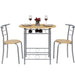 Modern 3 Piece Dining Set with Wood Oval Table and 2 Chairs for Home Kitchen Breakfast