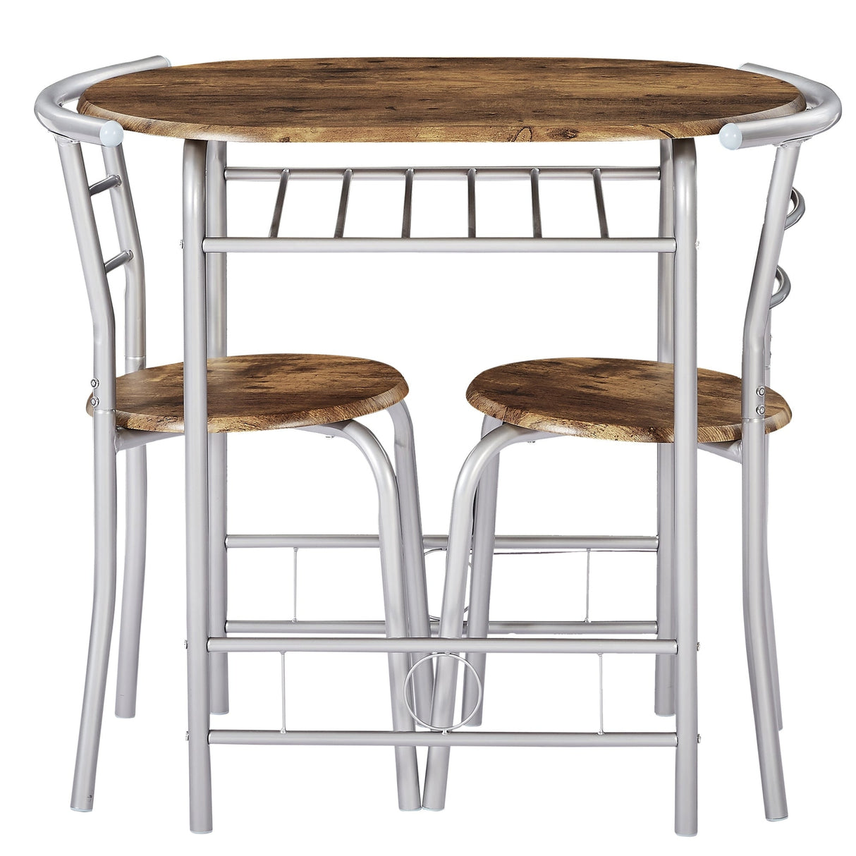 Modern 3 Piece Dining Set with Wood Oval Table and 2 Chairs for Home Kitchen Breakfast
