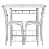 Modern 3 Piece Dining Set with Wood Oval Table and 2 Chairs for Home Kitchen Breakfast
