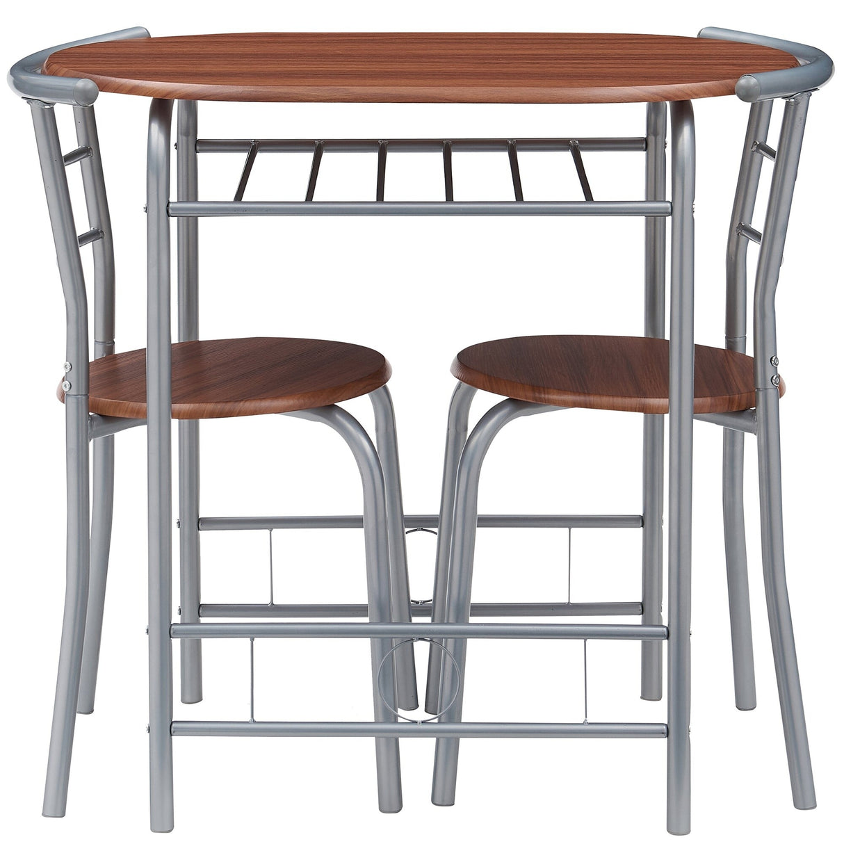 Modern 3 Piece Dining Set with Wood Oval Table and 2 Chairs for Home Kitchen Breakfast