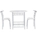 Modern 3 Piece Dining Set with Wood Oval Table and 2 Chairs for Home Kitchen Breakfast