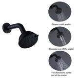 Modern 3-Way High-pressure Shower Head Set with Handle in Black