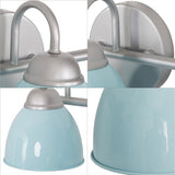 3-light Bathroom Vanity Light with Metal Shade for Powder Room