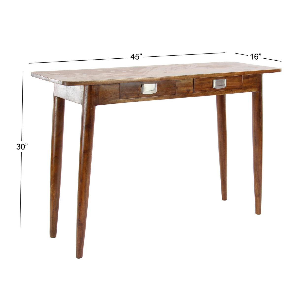 Modern Wood Stained Console Table - 45 x 16 x 30
