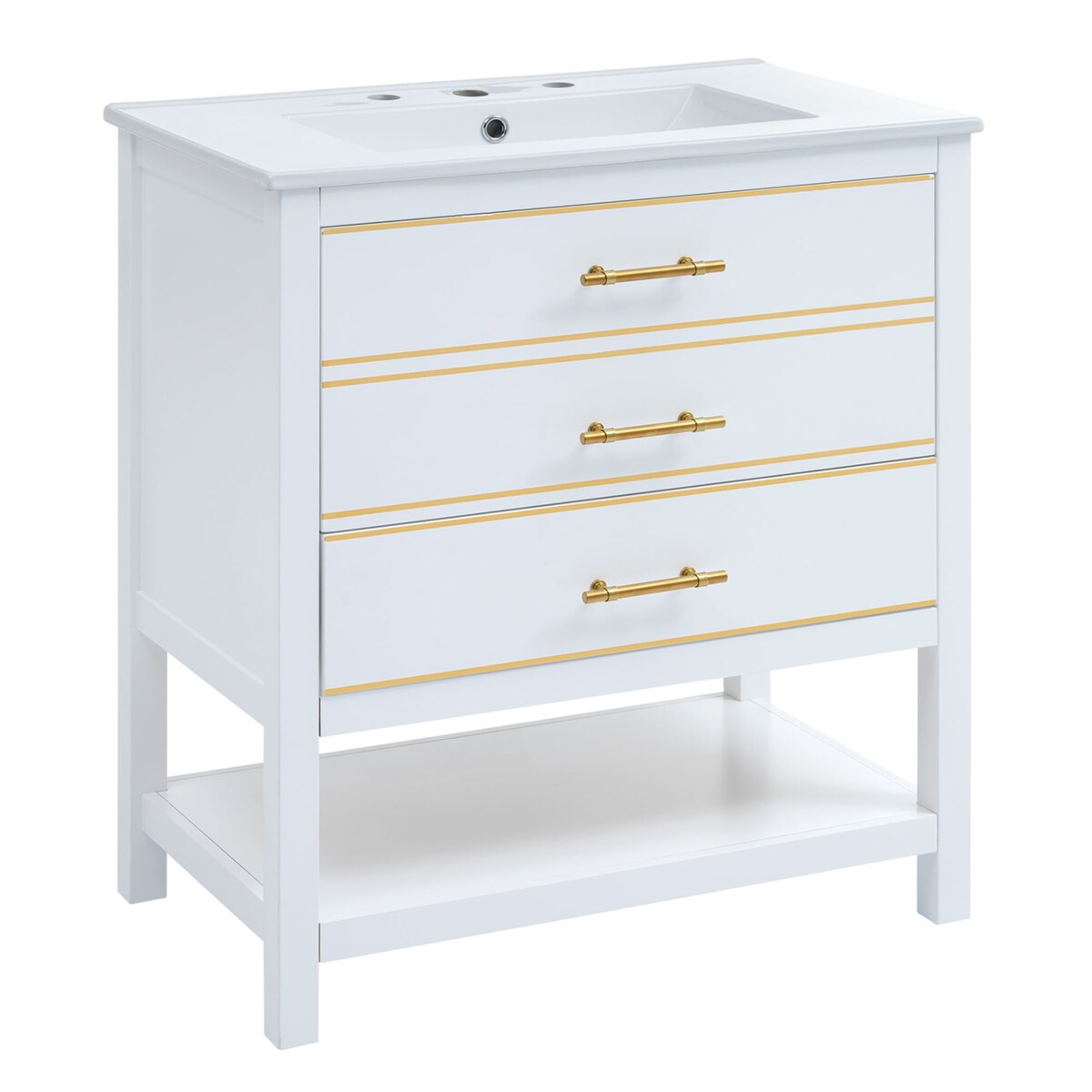 Modern 30inch Bathroom Vanity Cabinet Combo