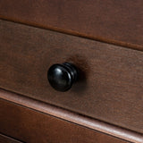 Modern 36-in Storage Solid Wood Retro Round Handle Side Cabinet with 4-Drawers