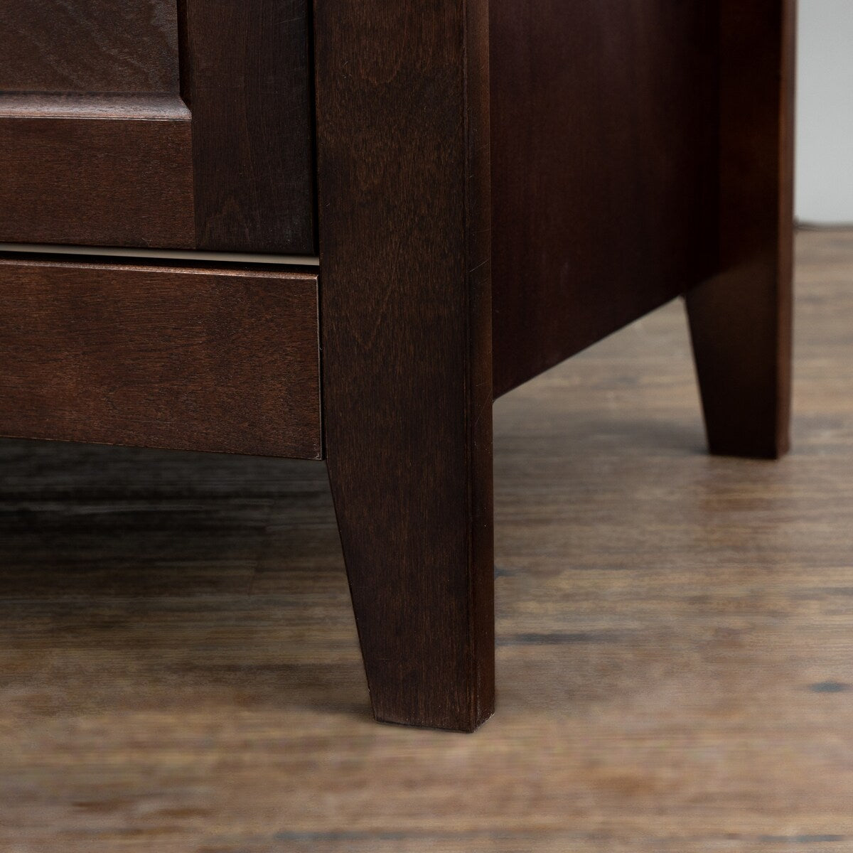 Modern 36-in Storage Solid Wood Retro Round Handle Side Cabinet with 4-Drawers