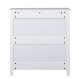 Modern 36-in Storage Solid Wood Retro Round Handle Side Cabinet with 4-Drawers