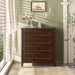 Modern 36-in Storage Solid Wood Retro Round Handle Side Cabinet with 4-Drawers
