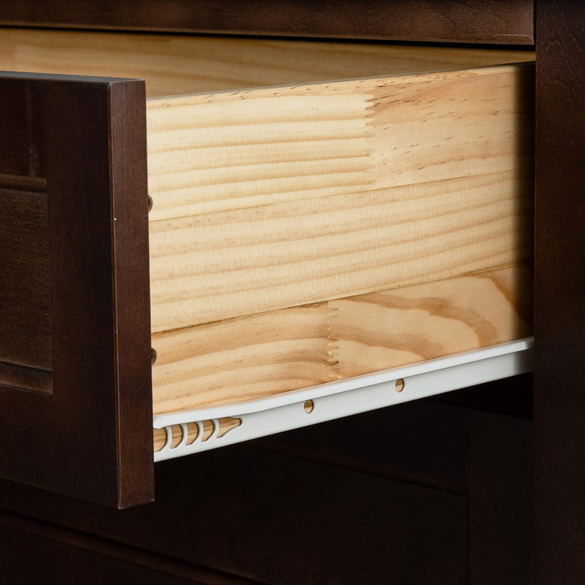 Modern 36-in Storage Solid Wood Retro Round Handle Side Cabinet with 4-Drawers