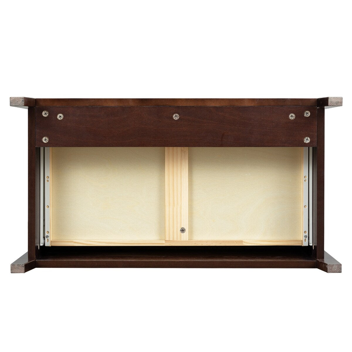 Modern 36-in Storage Solid Wood Retro Round Handle Side Cabinet with 4-Drawers