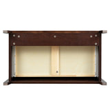 Modern 36-in Storage Solid Wood Retro Round Handle Side Cabinet with 4-Drawers