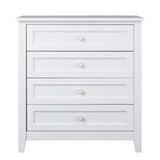 Modern 36-in Storage Solid Wood Retro Round Handle Side Cabinet with 4-Drawers