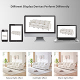 Modern 4-Seat Modular Sofa, Free Combination Sectional Couch Set with 2 Pillows