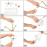 Modern Glam Gold 5 Lights Cone Glass Chandeliers Wagon Wheel Ceiling Lights for Dining Room - D 25" x H 18"