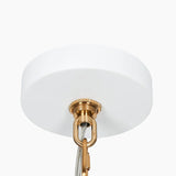 Modern Glam Gold 5 Lights Cone Glass Chandeliers Wagon Wheel Ceiling Lights for Dining Room - D 25" x H 18"