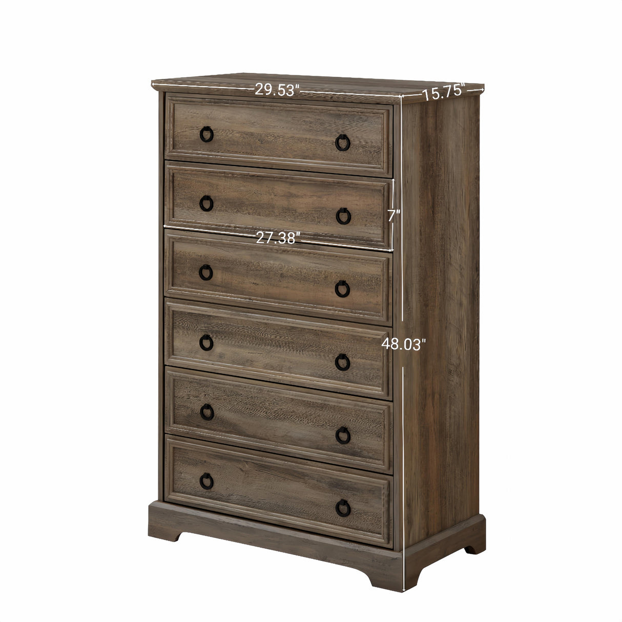 Modern 6-Drawer Bedroom Dresser