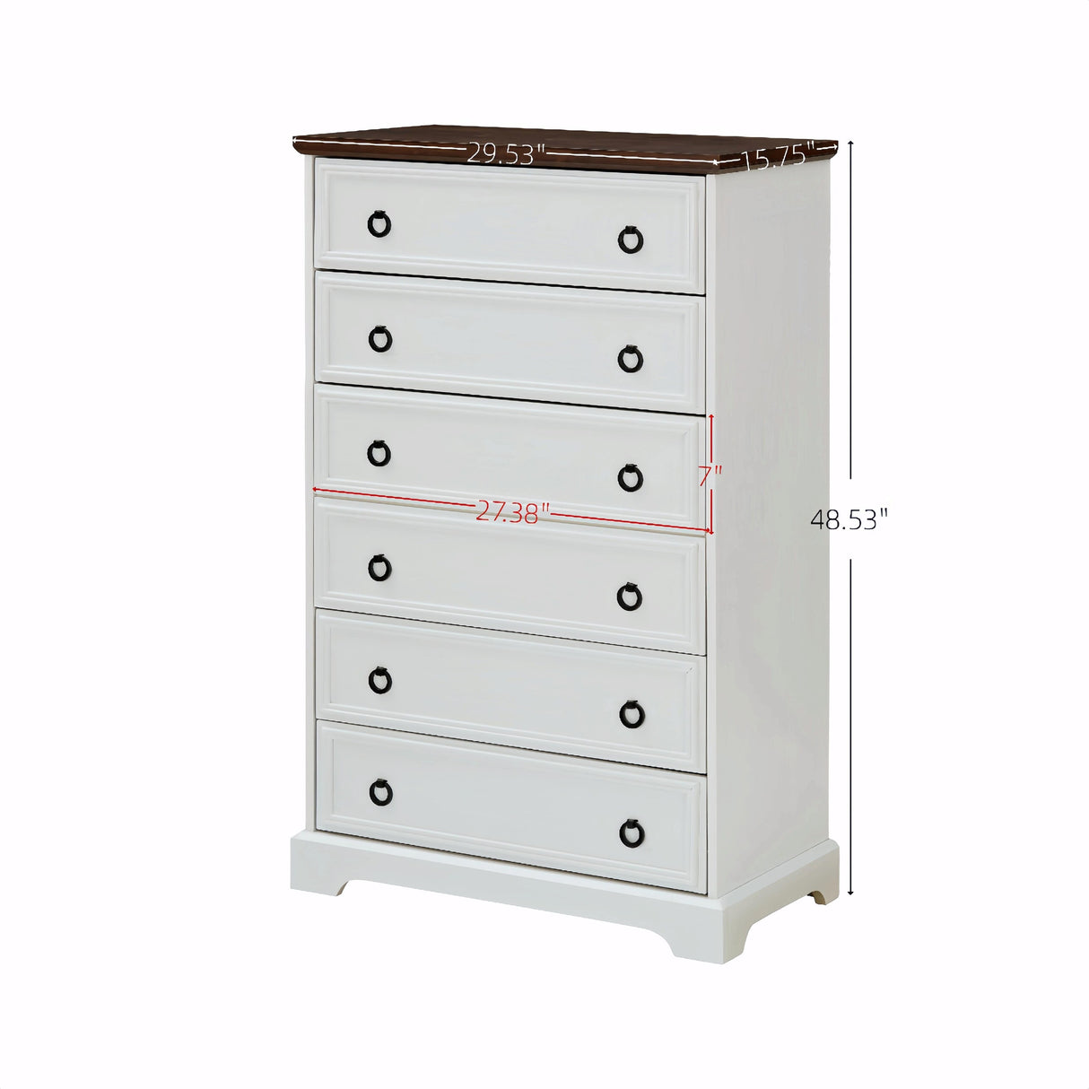 Modern 6-Drawer Bedroom Dresser