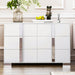 Modern Dresser Chest of 6 Drawers with Mirrored Handles