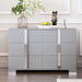 Modern Dresser Chest of 6 Drawers with Mirrored Handles