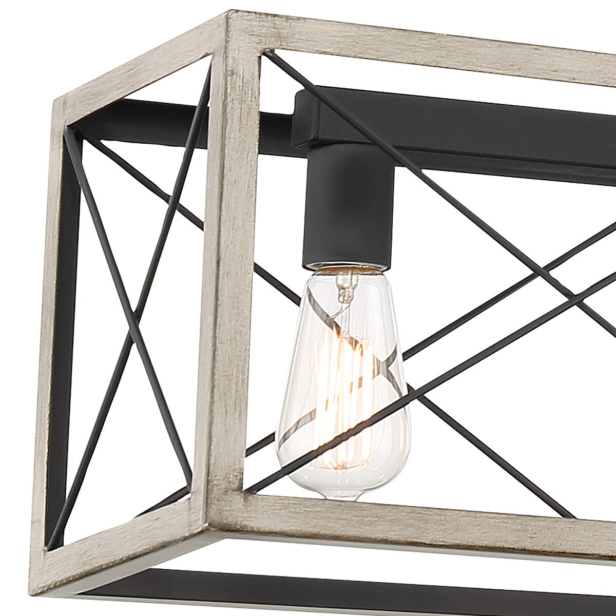 Modern 7-light Linear Rectangle Chandelier - 48