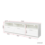 Modern 70.87" TV Cabinet TV Console Table with 3 Storage Drawers, Entertainment Center TV Stand for Living Room