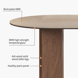Modern 71" Retangular Dining Table, Solid Wood Legs, Stone Table-top
