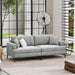 Modern 80 inch Fabric Upholstered Loveseat with Metal Legs, Wood Frame Sofa Piped Edge Design Couch with Plush Seat Cushions