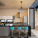 Modern 9-Light Black and Brown Finish Chandelier - 24X24"