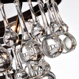 Modern 9-Light Black and Brown Finish Chandelier - 24X24"