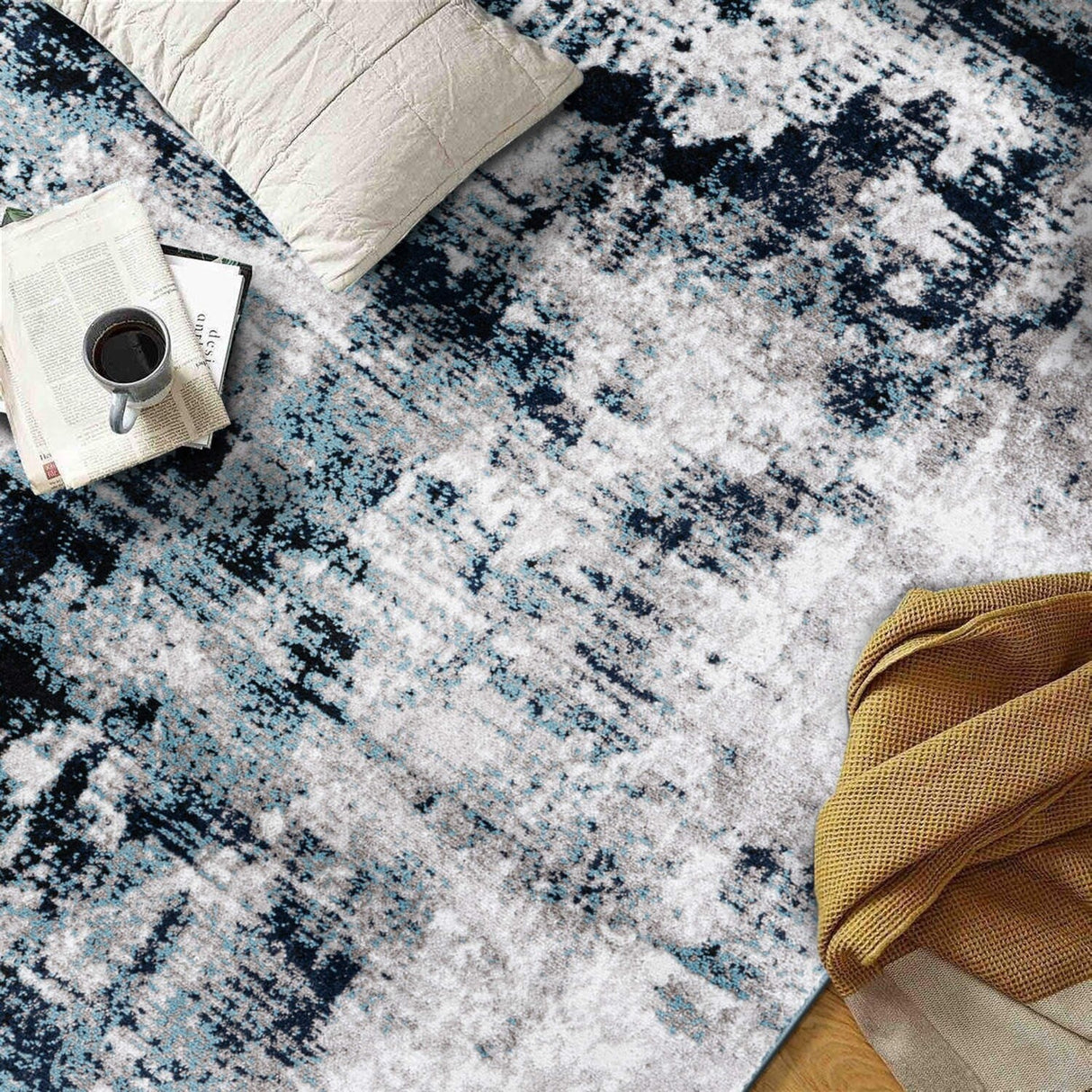 Modern Abstract Reflections Area Rug