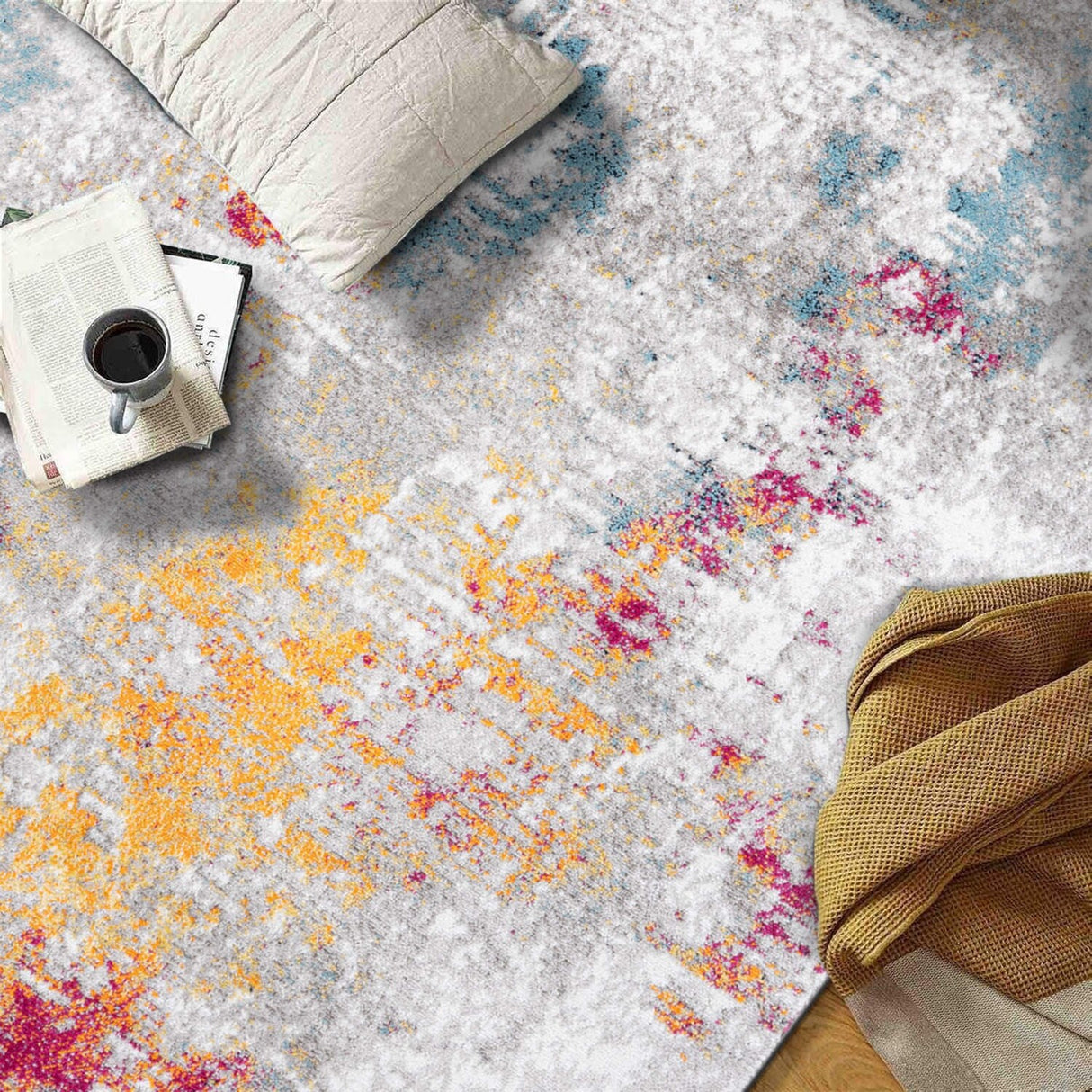 Modern Abstract Reflections Area Rug