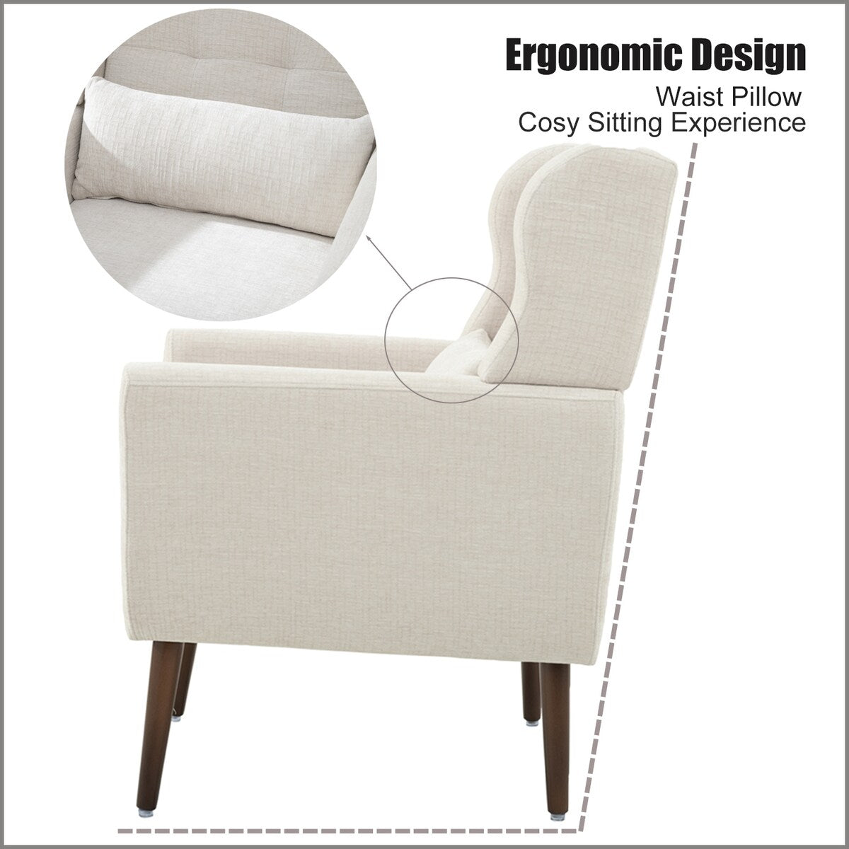 Modern Accent Chair Comfy Reading Chair Lounge Armchair