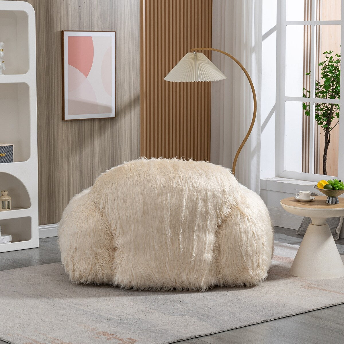 Modern Accent Chair Lazy Sofa Bean Bag Chair Bedroom Chair With High Density Foam Padded,Multi-scene Use