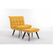 Modern Accent Chair Leisure Chair With Ottoman Black Legs