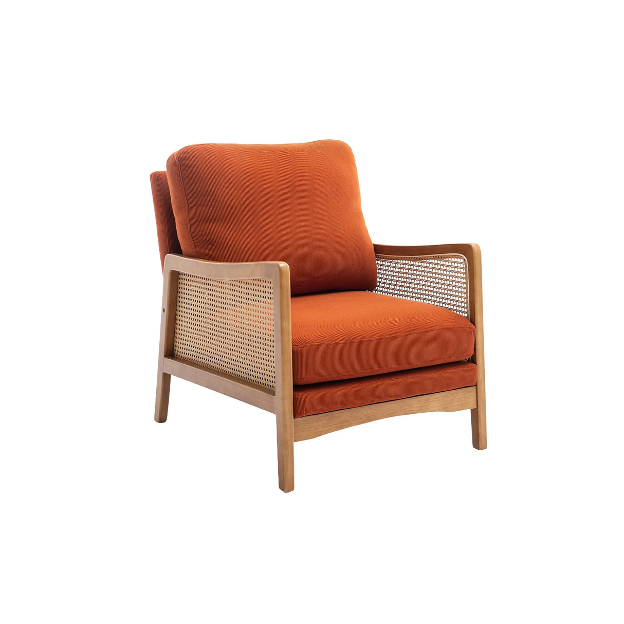 Modern Accent Chair Wood Frame Armchair