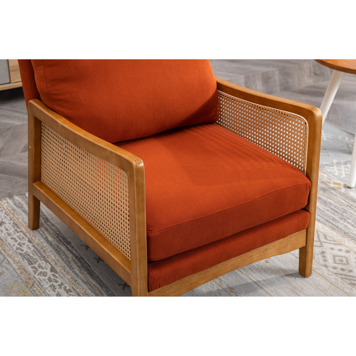 Modern Accent Chair Wood Frame Armchair