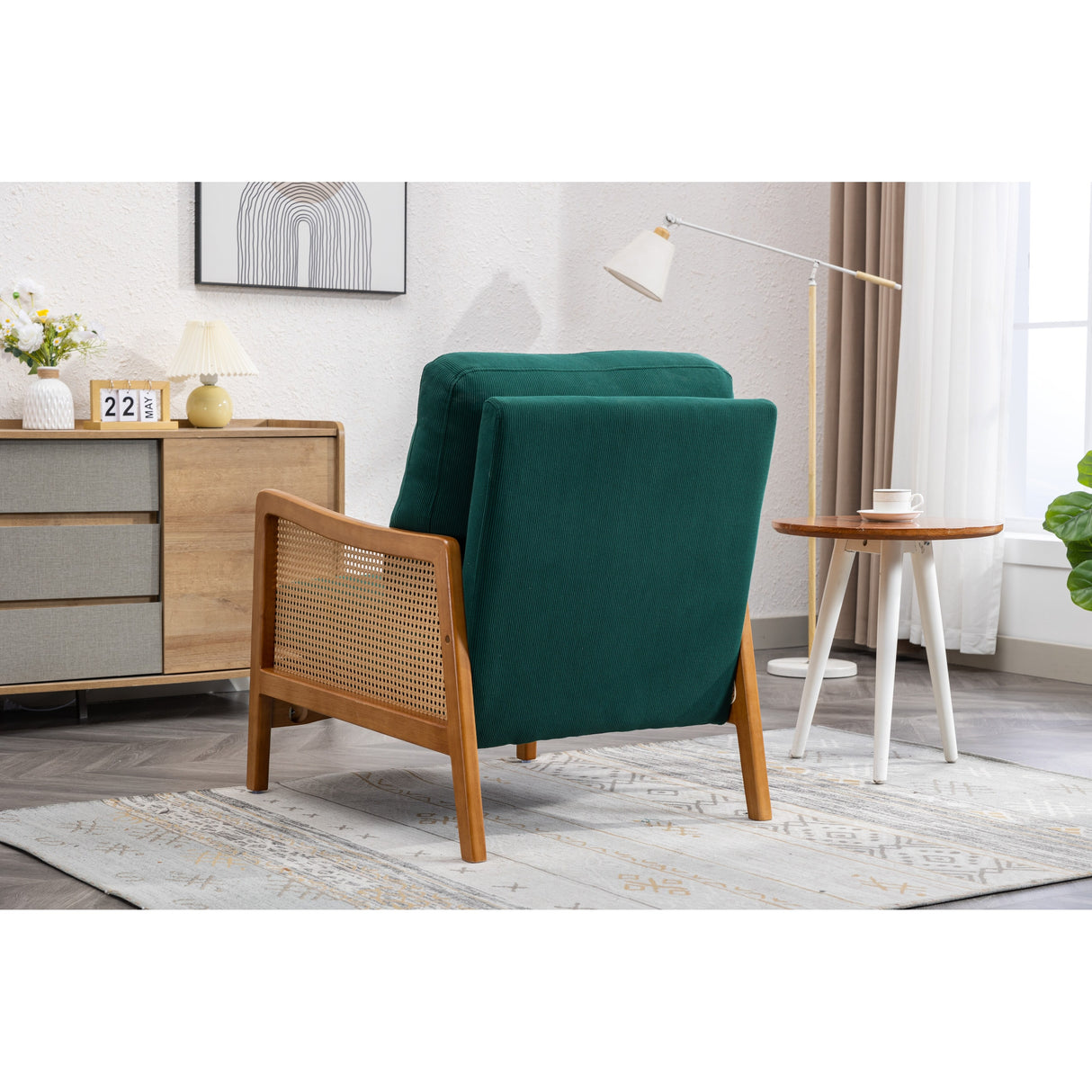 Modern Accent Chair Wood Frame Armchair
