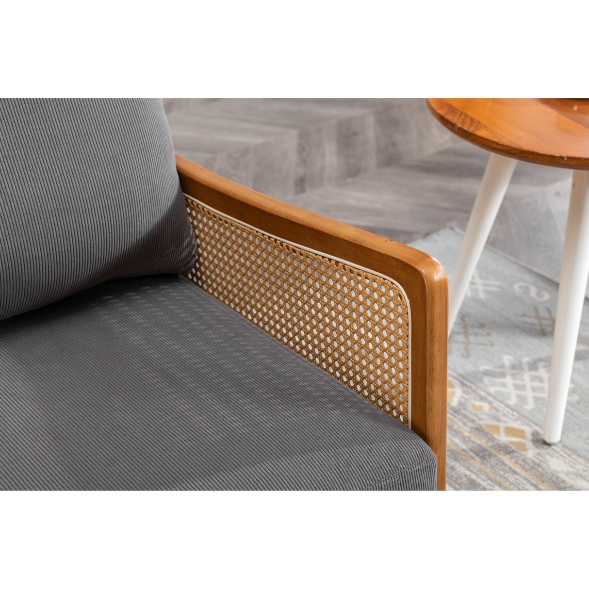 Modern Accent Chair Wood Frame Armchair