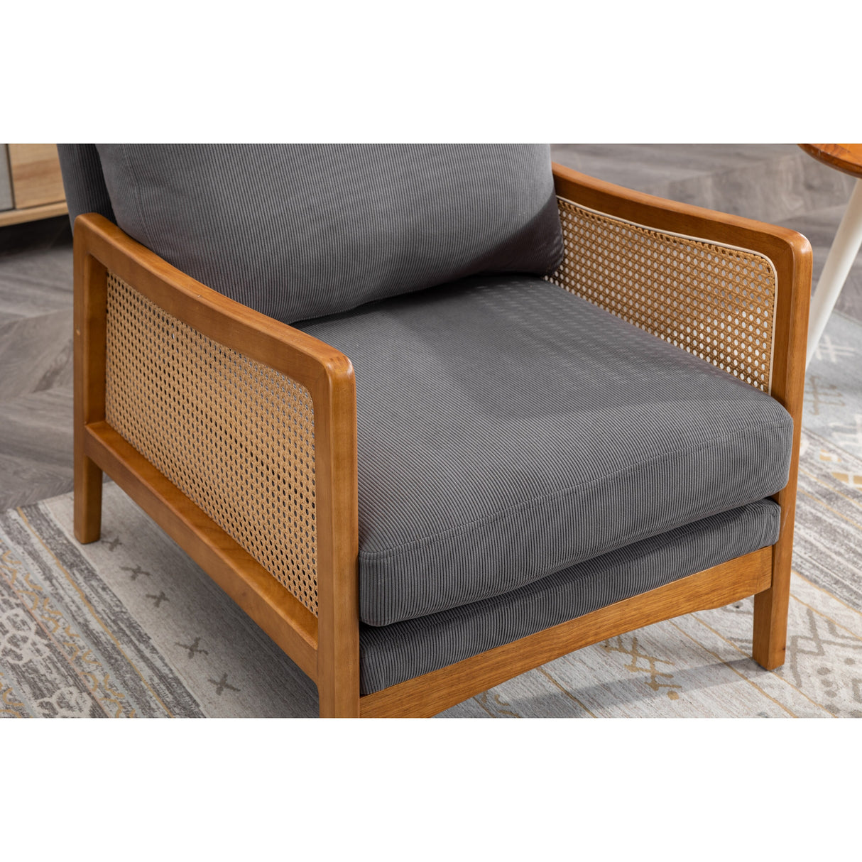 Modern Accent Chair Wood Frame Armchair