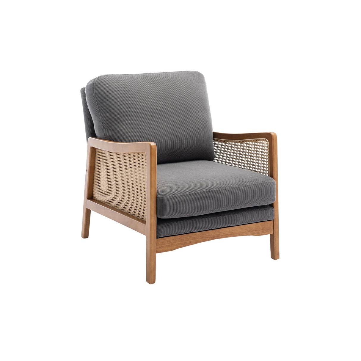 Modern Accent Chair Wood Frame Armchair
