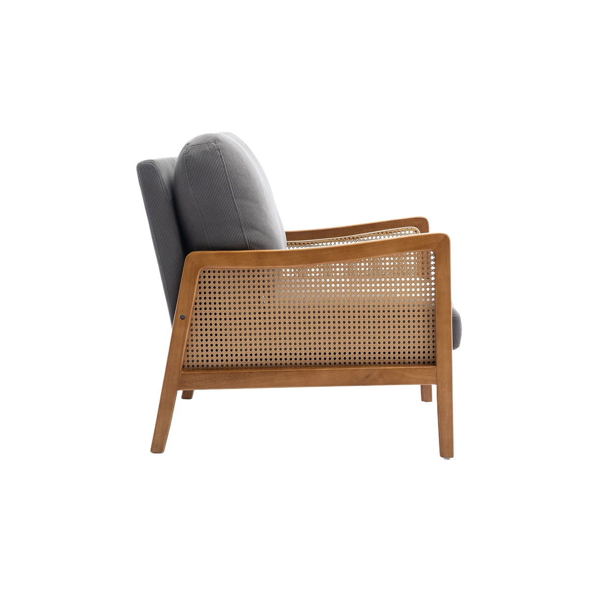 Modern Accent Chair Wood Frame Armchair