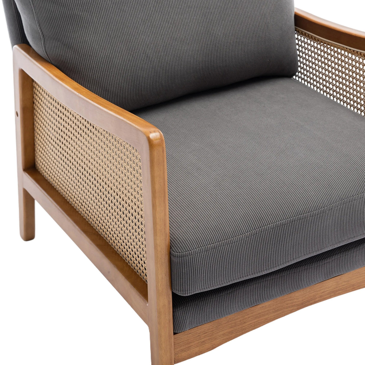 Modern Accent Chair Wood Frame Armchair