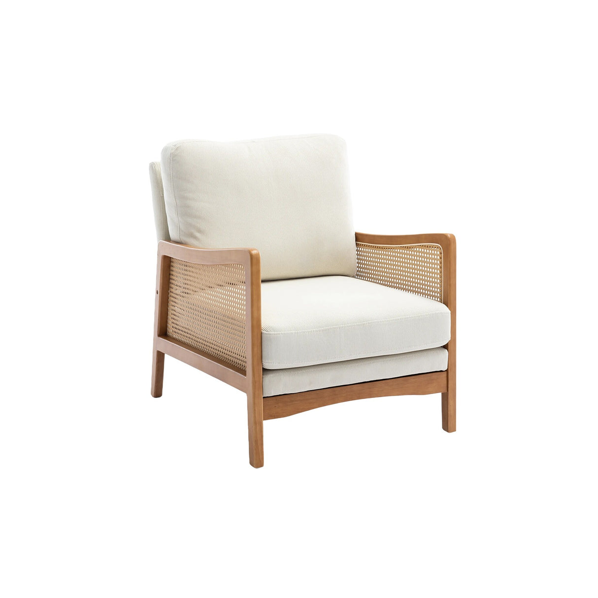 Modern Accent Chair Wood Frame Armchair