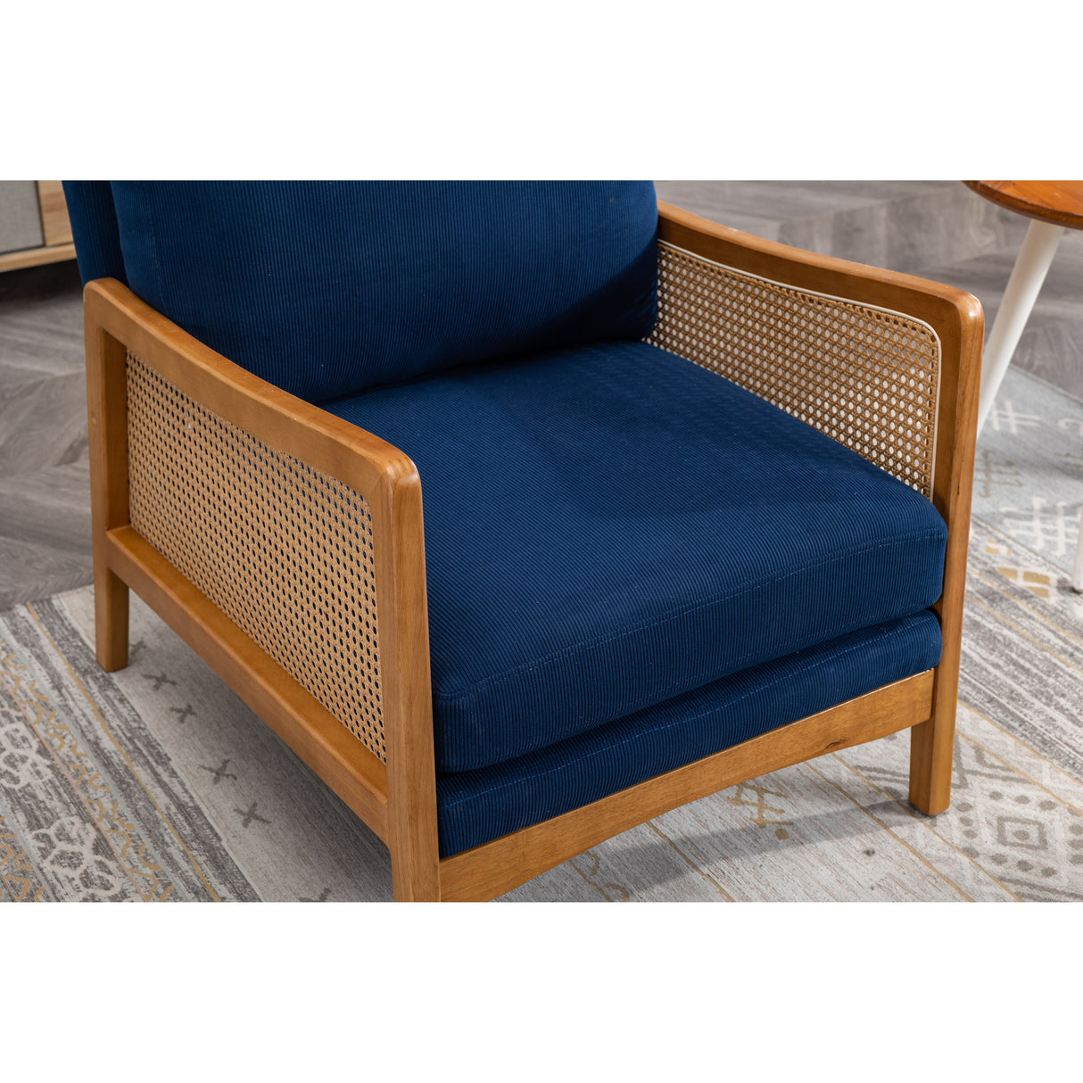 Modern Accent Chair Wood Frame Armchair