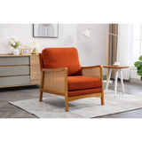 Modern Accent Chair Wood Frame Armchair