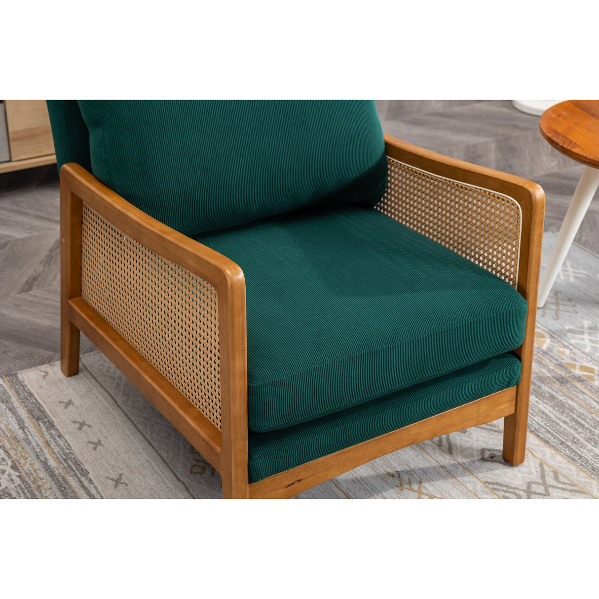 Modern Accent Chair Wood Frame Armchair