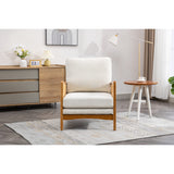 Modern Accent Chair Wood Frame Armchair